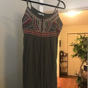 Maurice’s olive green embroidered summer dress
